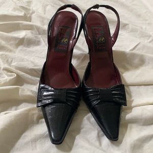 Carlos Falchi black heels